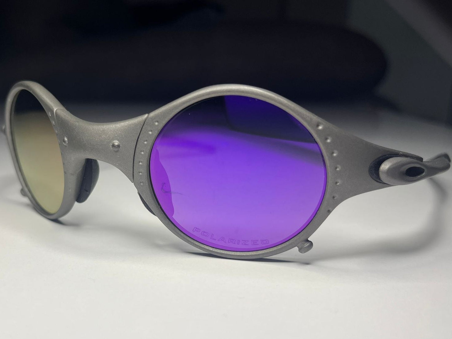 SteamPunk- Titanium Frame- Purple Lenses- Polarized