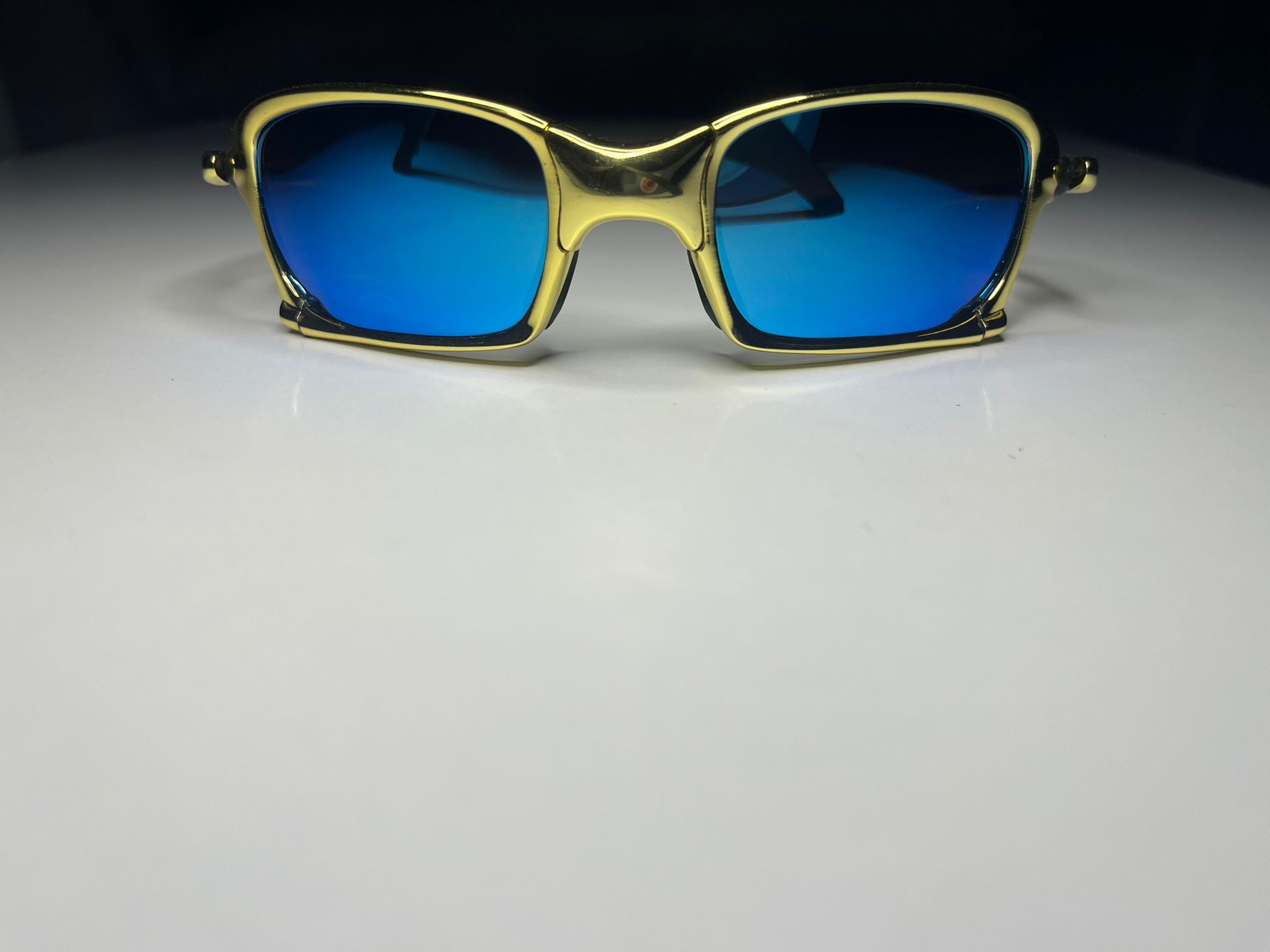 Navigator- 24K Gold Frames- Metallic Blue Lenses Polarized