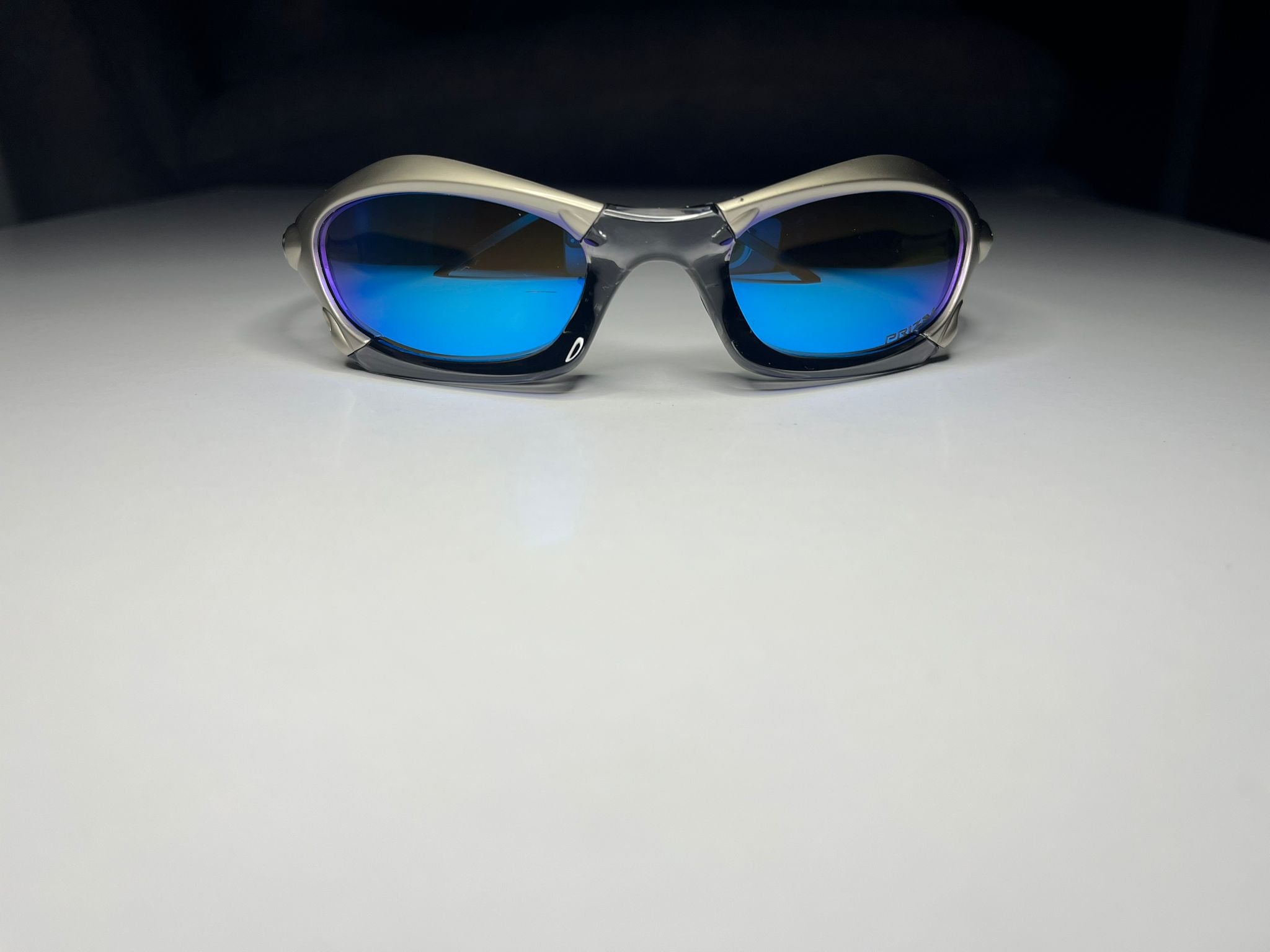 Vortex- Polished Black Matte Plasma Frames- Metallic Blue Azure Lenses- Polarized