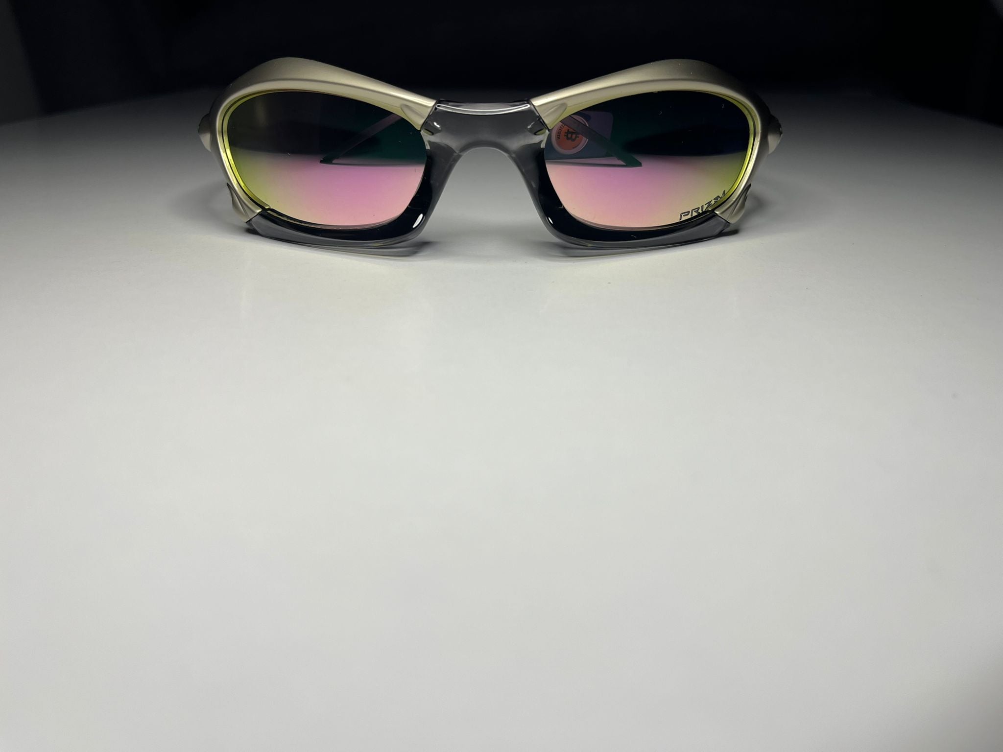Vortex- Titanium Polished Black Frames- Metallic Yellow Pink Lenses- Polarized