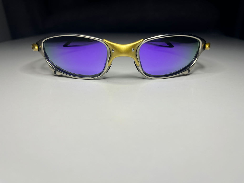 Resolute- Gold and Silver Frame- Purple Lenses- Polarized