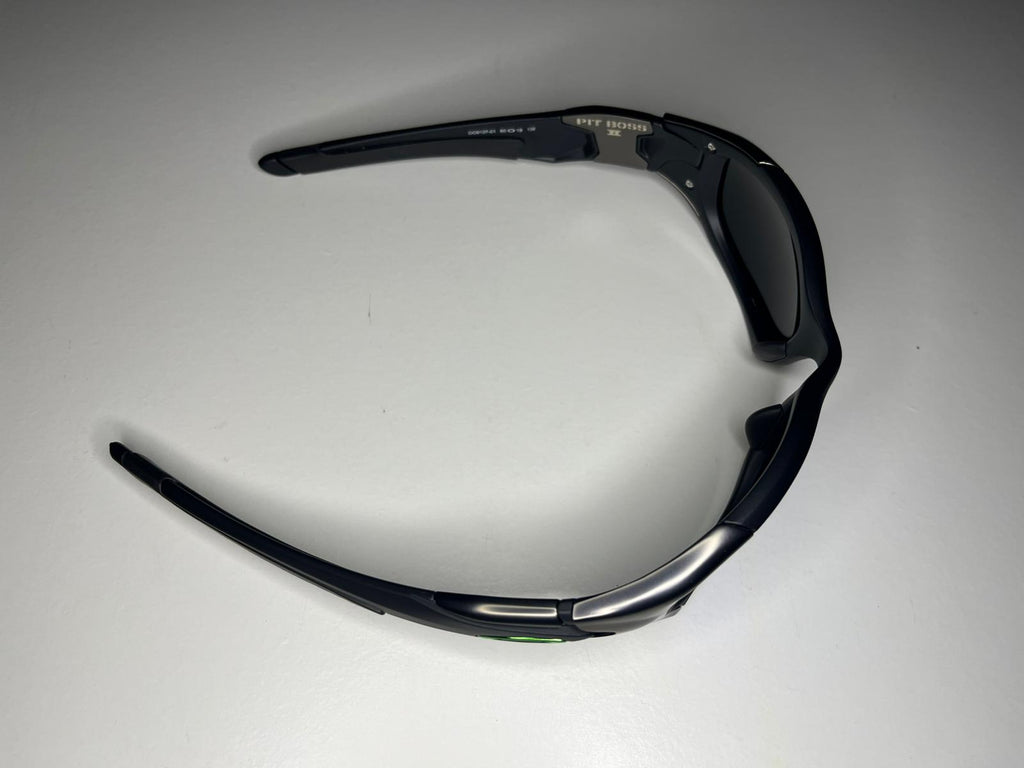 K9- Matte Black Gunmetal Frames- Metallic Green Blue Lenses- Polarized