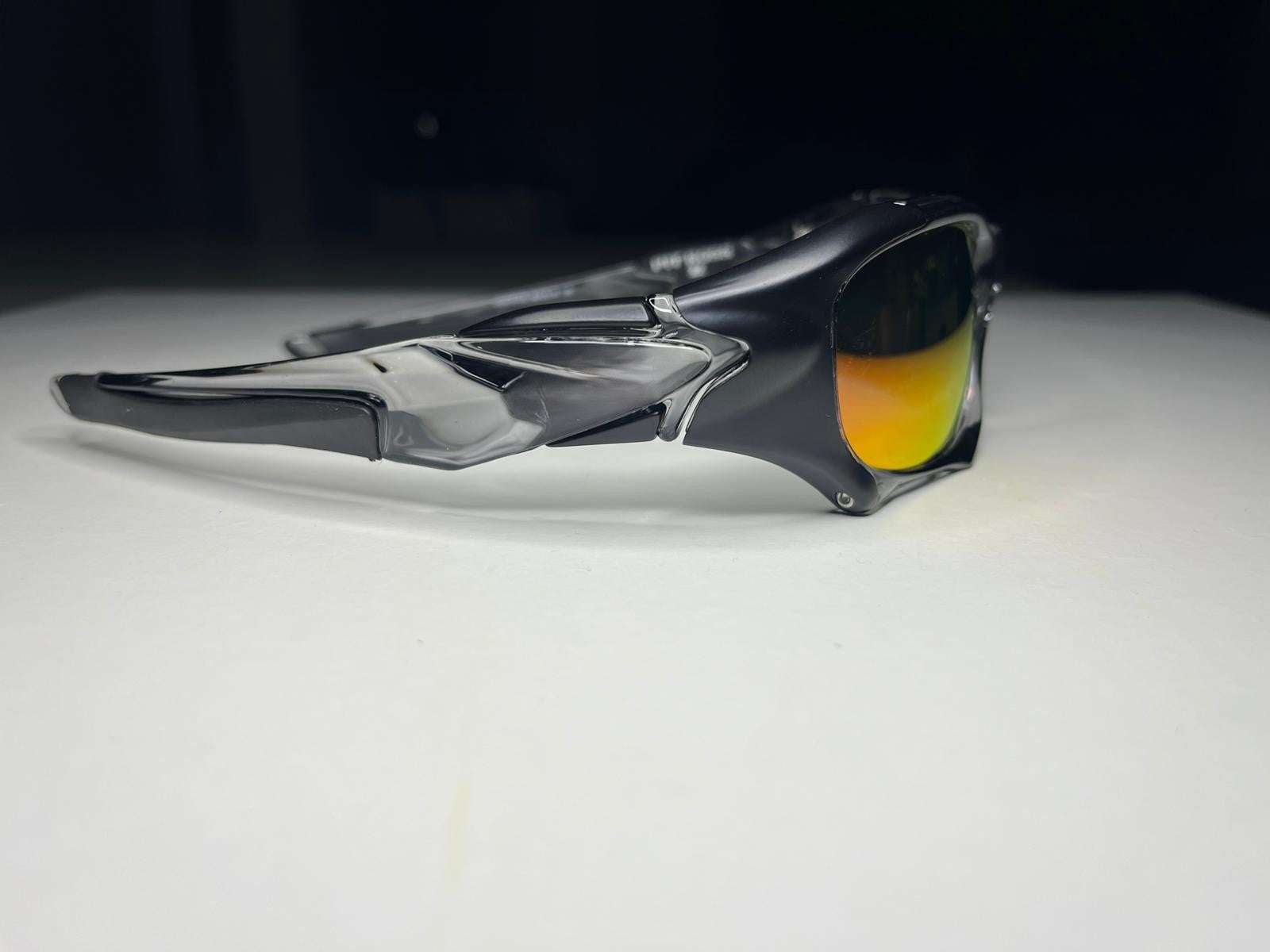 K9- Matte Black Semi-Transparent Gunmetal Frames- Ruby Lenses- Polarized