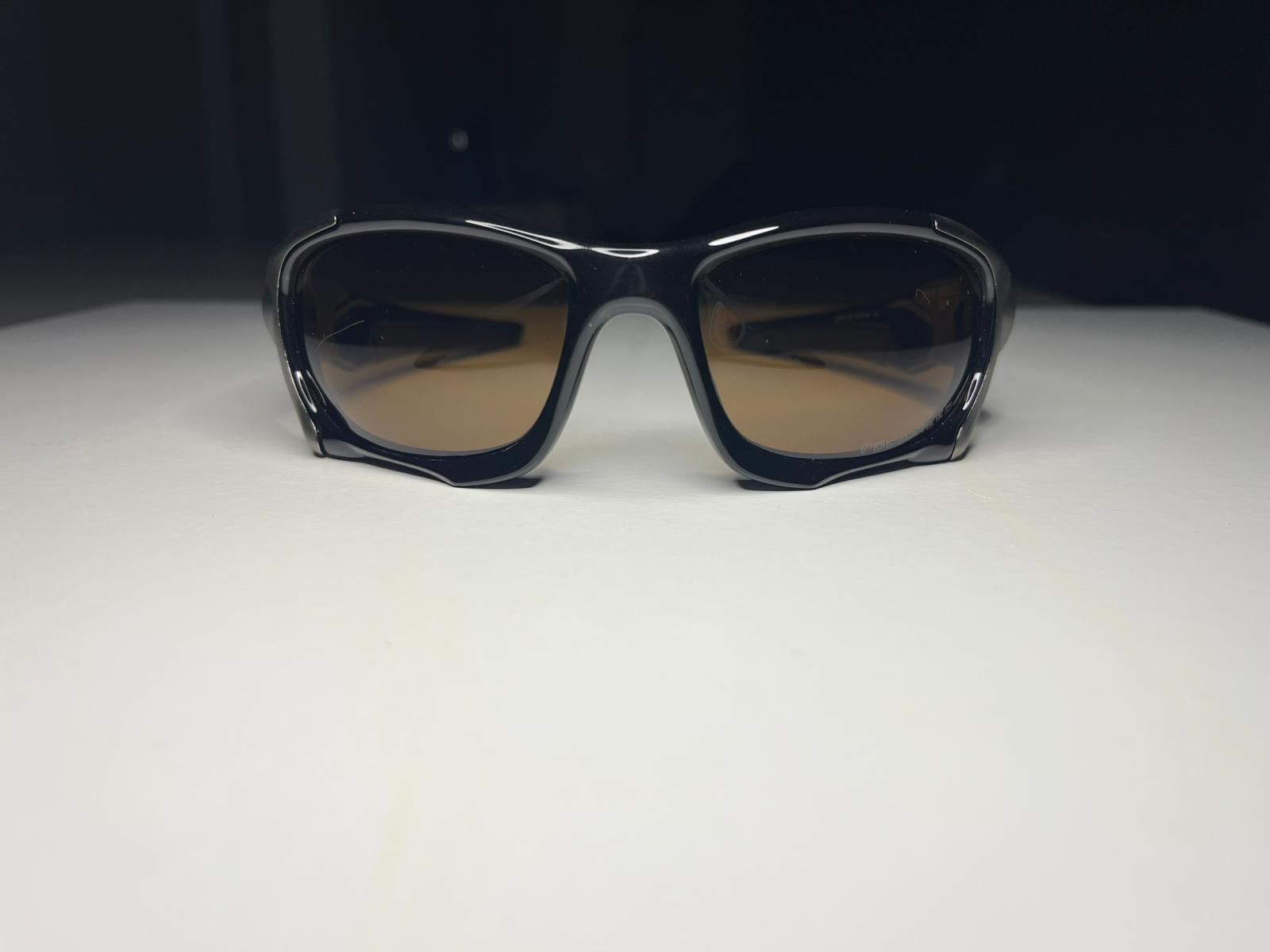 K9- Polished Black Gunmetal Frames- Matte Brown Lenses- Polarized