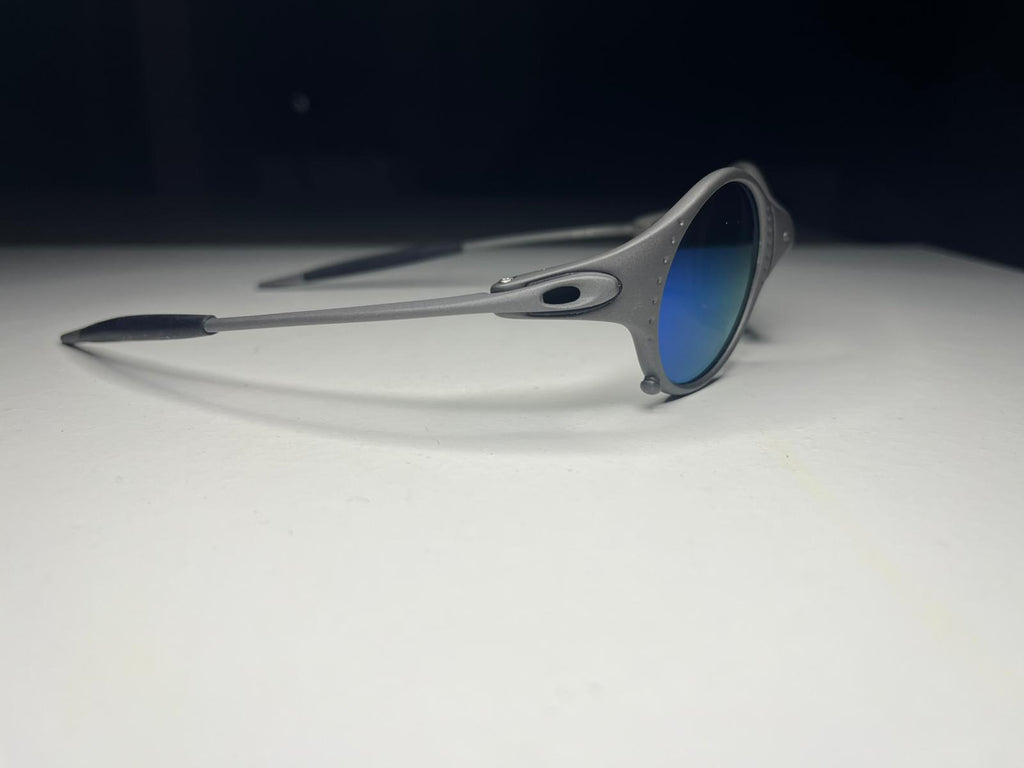 SteamPunk- Titanium Frames- Metallic Blue Lenses- Polarized