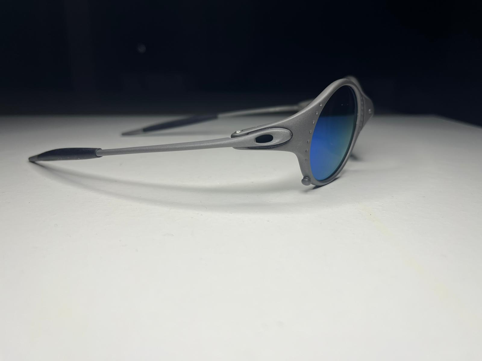 SteamPunk- Titanium Frames- Metallic Blue Lenses- Polarized