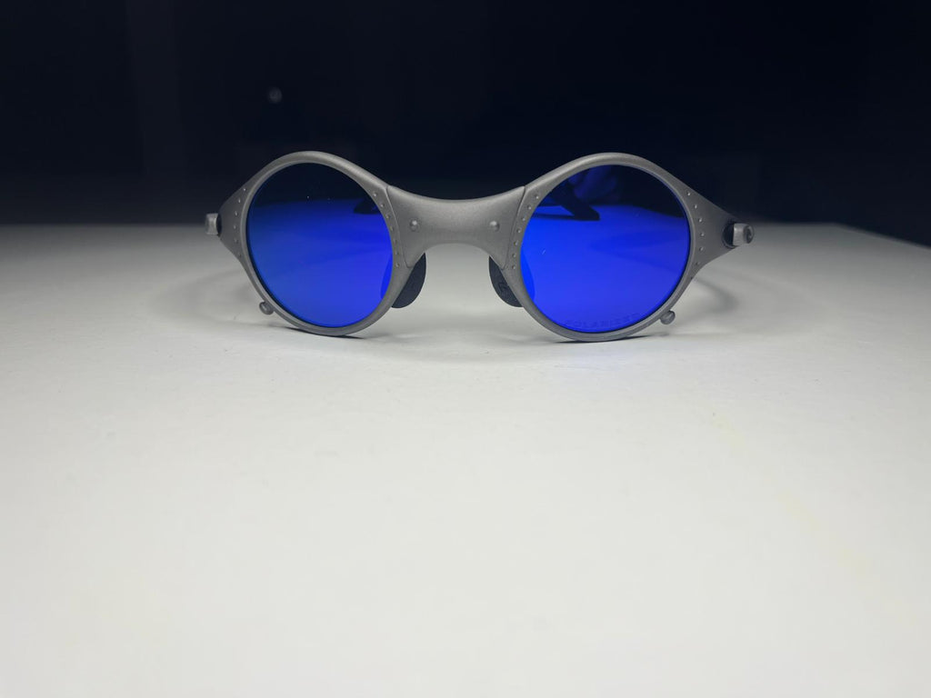 SteamPunk- Titanium Frames- Metallic Blue Lenses- Polarized